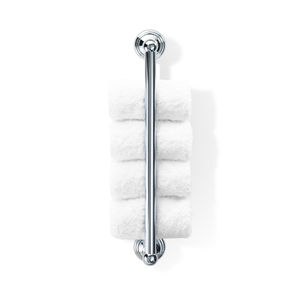 1-bar towel rack / wall-mounted / chrome-plated brass / gold-plated brass
