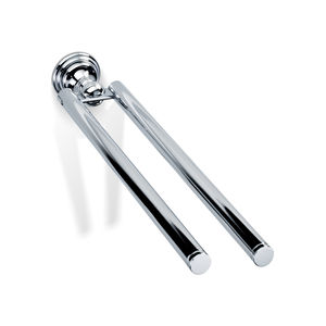 2-bar towel rack / wall-mounted / chrome-plated brass / gold-plated brass