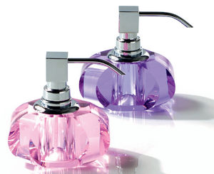 residential soap dispenser / free-standing / stainless steel / manual