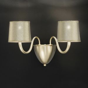 traditional wall light / metal / fabric / halogen