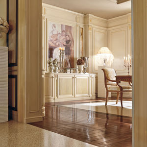 traditional sideboard / lacquered wood / white