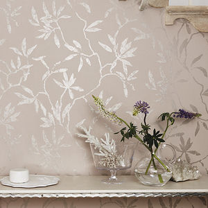 contemporary wallpaper / patterned / non-woven / metallic