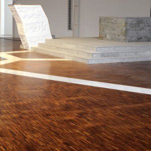 solid parquet flooring / glued / matte / strip