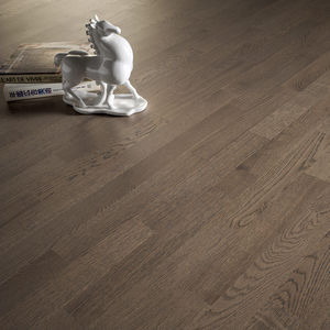 solid parquet flooring / brushed / varnished / matte finish