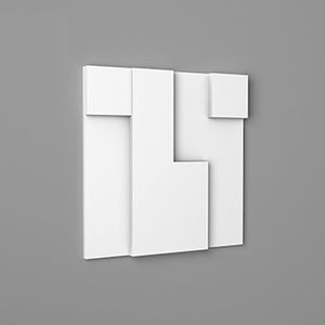 polyurethane decorative panel / wall-mounted / 3D