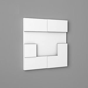 polyurethane decorative panel / wall-mounted / 3D