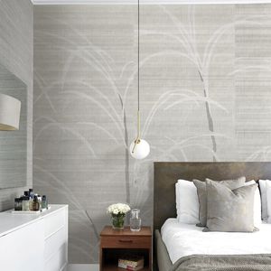 contemporary wallpaper / nonwoven fabric / floral / fabric look