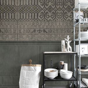 contemporary wallpaper / nonwoven fabric / geometric pattern / fabric look