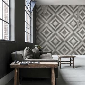 contemporary wallpaper / nonwoven fabric / geometric pattern / mosaic look