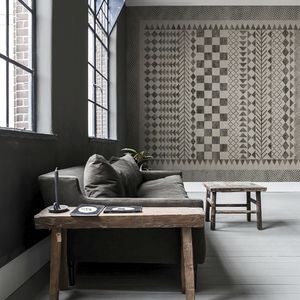 contemporary wallpaper / nonwoven fabric / geometric pattern / fabric look
