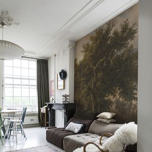 traditional wallpaper / nonwoven fabric / floral / fabric look