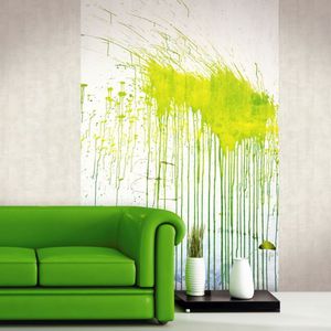 contemporary wallpaper / patterned / green / printed