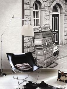 contemporary wallpaper / patterned / photo / white