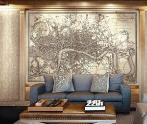 contemporary wallpaper / map / sand / photo