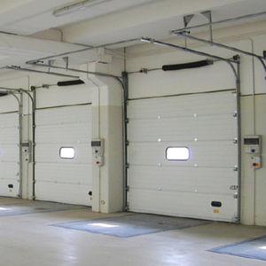 sectional industrial door / metal / automatic / security