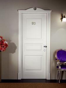 indoor door / swing / wooden / for hotel rooms