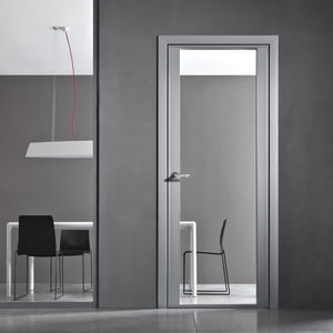 swing door / aluminum / glass / glazed