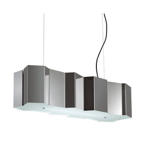 pendant lamp / original design / stainless steel / methacrylate