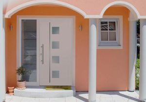 entry door / swing / laminate / fire-retardant