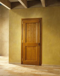 indoor door / two-way / solid wood / flush