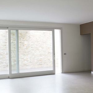 tilt-and-slide patio door / wooden / aluminum / double-glazed