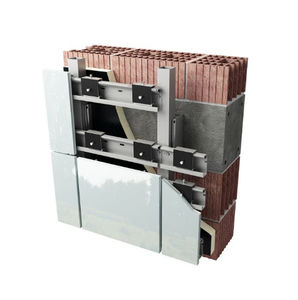 aluminum fastening system / for glass facades / exterior / concealed