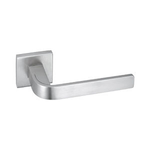 door handle / stainless steel / contemporary / satin finish