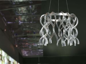 pendant lamp / original design / crystal / handmade
