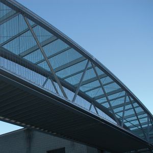 walkway woven wire fabric / stainless steel / elongated mesh