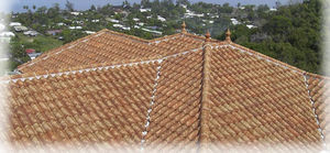 interlocking roof tile / Roman / clay