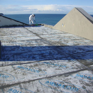 elastomer waterproofing system / for balconies / flat roof / liquid