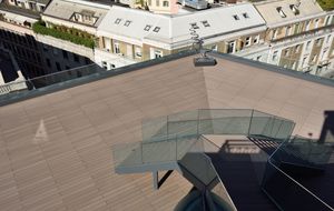 WPC deck boards / wood look / waterproof / recycled