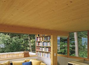 glue-laminated wood structural panel / for floors / for ceilings