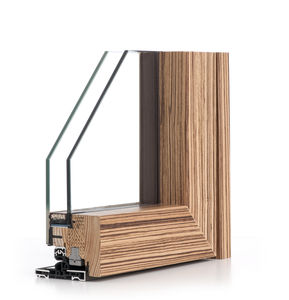 sliding window / wooden / aluminum / double-glazed
