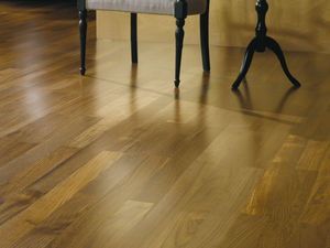 engineered parquet floor / glued / doussie / iroko