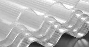 polycarbonate roofing panel / with UV protection / ribbed