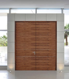 entry door / swing / wooden / aluminum