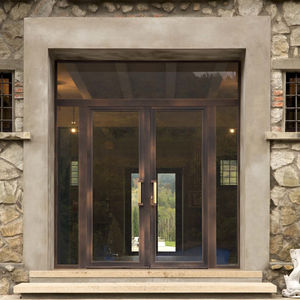 entry door / swing / wooden / aluminum