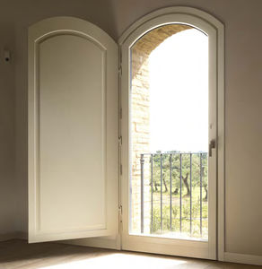 swing French door / wooden / thermal break