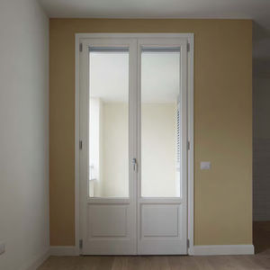 swing French door / wooden / thermal break