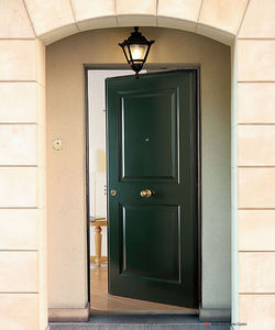 entry door / swing / MDF / steel