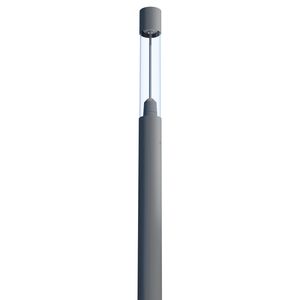 contemporary light column / metal / LED / for public spaces