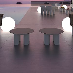 contemporary coffee table / HPL / polyethylene / round