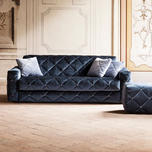 sofa bed / Art Deco / fabric / 2-seater