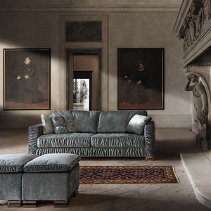sofa bed / Art Deco / fabric / 2-seater