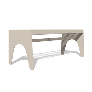 contemporary picnic table / stainless steel / rectangular / for public spaces