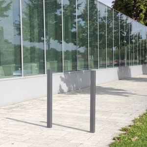 security bollard / stainless steel / high