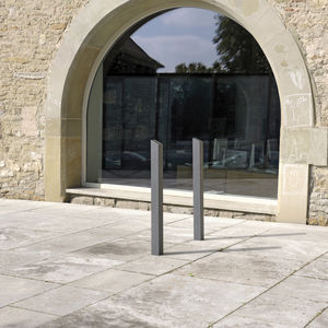security bollard / stainless steel / high