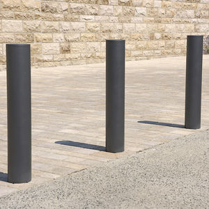 security bollard / stainless steel / high