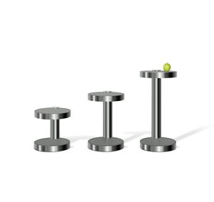 side table / contemporary / stainless steel / round